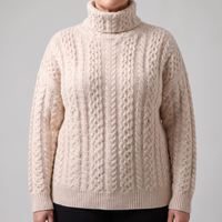 Lily | Cable-Knit Cashmere Turtleneck Sweater
