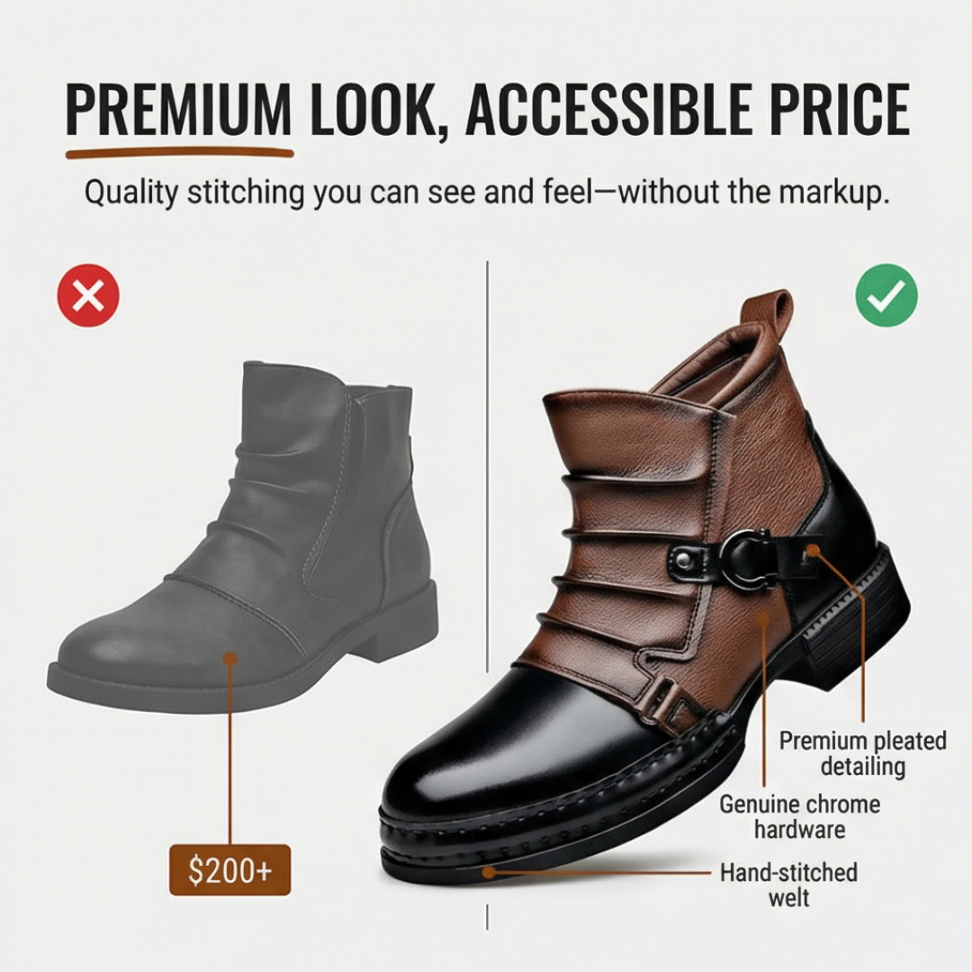 Cavalier | Two-Tone Ankle Boots – Stylish Slip-On Design for Women