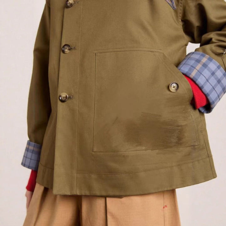 Nora | Lässiger Oversize-Trenchcoat mit Tartanmuster für Damen