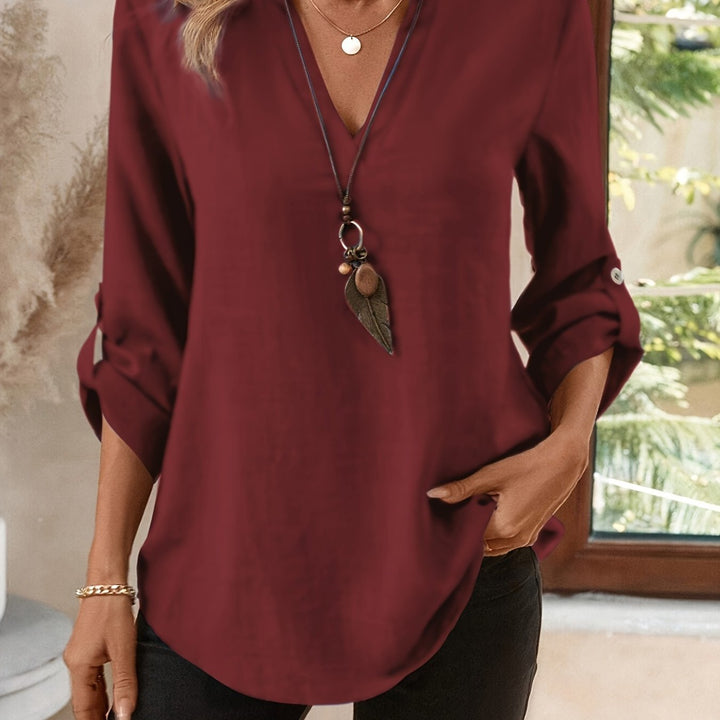 Corinna | V-Neck Blouse – Refined Style for Women