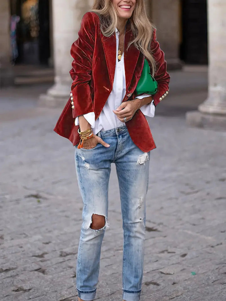 Aurora | Women's Luxurious Timeless Velvet Blazer