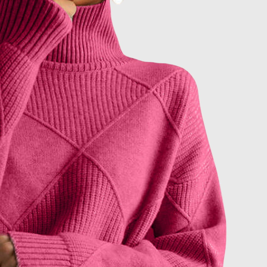 Camille | Maglione a collo alto con motivo geometrico