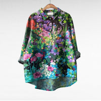 Delphine | Multicolor Floral Long-Sleeve Blouse