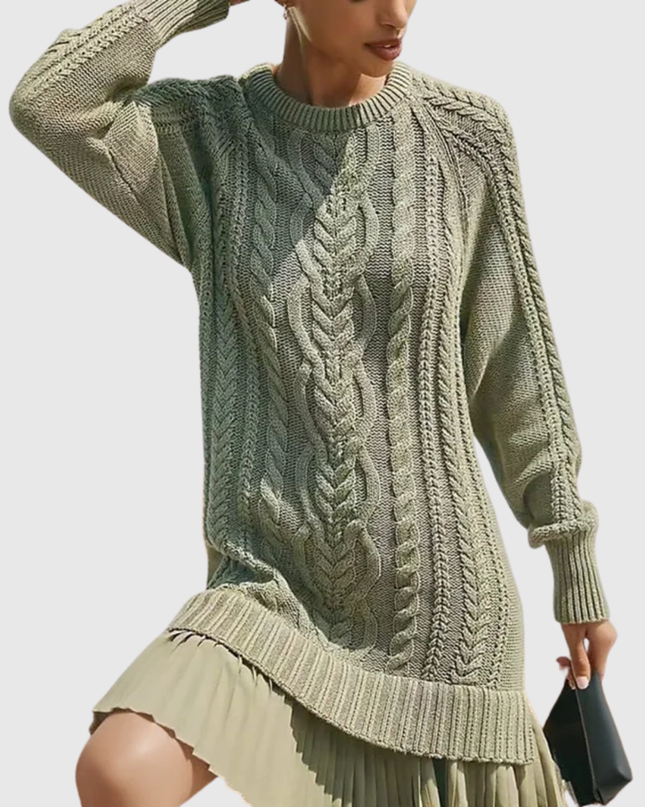 Celeste | Strickkleid mit Zopfmuster