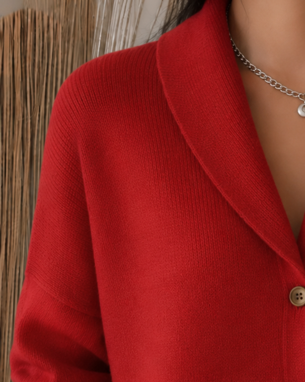 Amelie | Klassische Strickjacke für Damen mit Knopfleiste