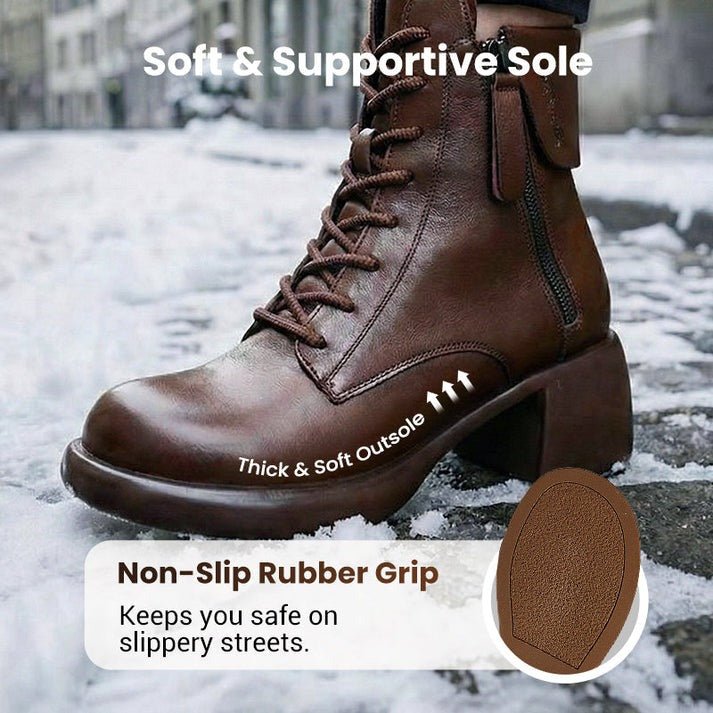 Vintara | Vintage Ankle Boots – Warm Fleece Lined Style for Women