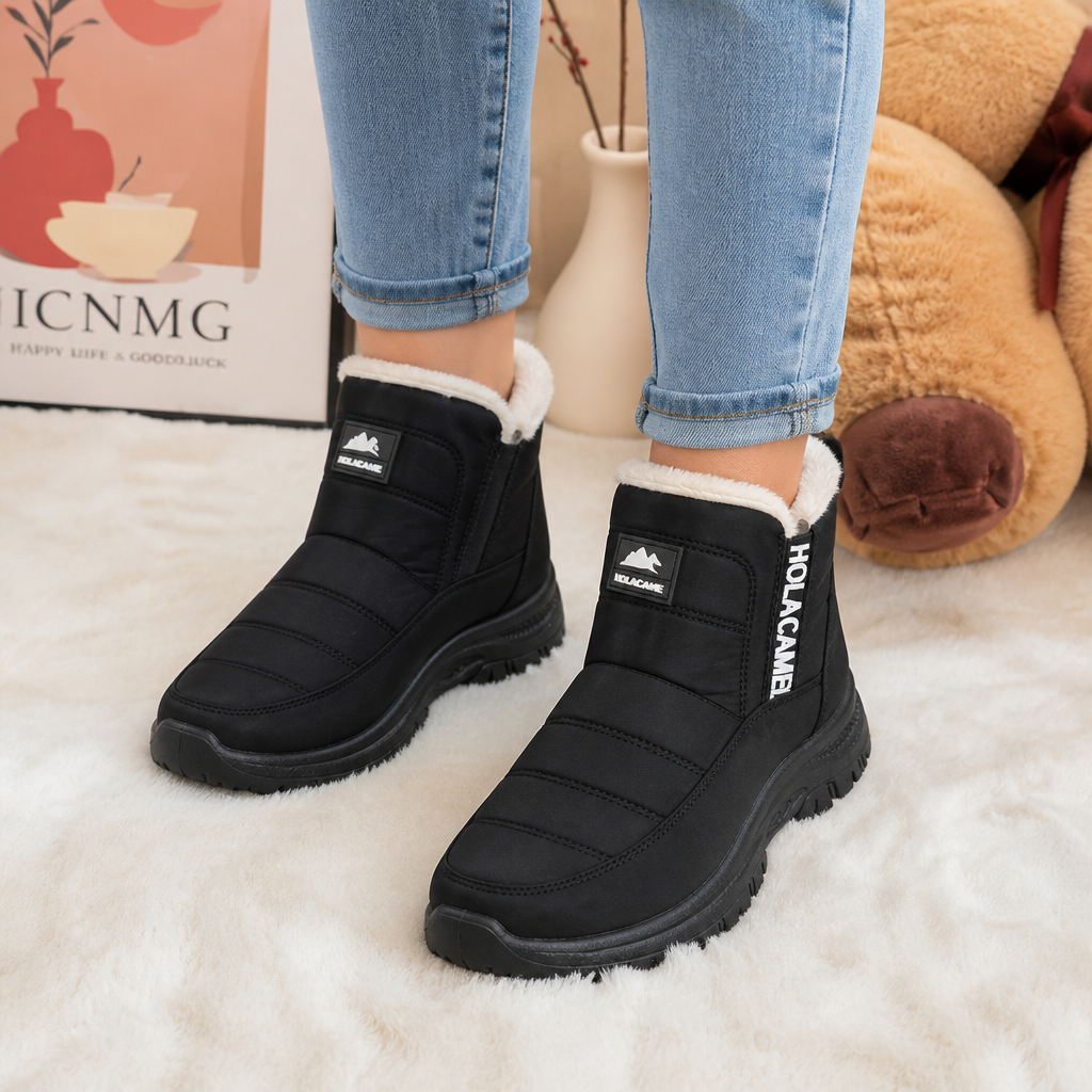 Gripwell | Faux-Fur Lined Waterproof Snow Boots – Casual Winter Style for Women