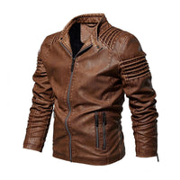 Damian | Structured Shoulder Faux Leather Jacket