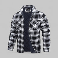 Lucas | Gesteppte karierte Flanellhemdjacke