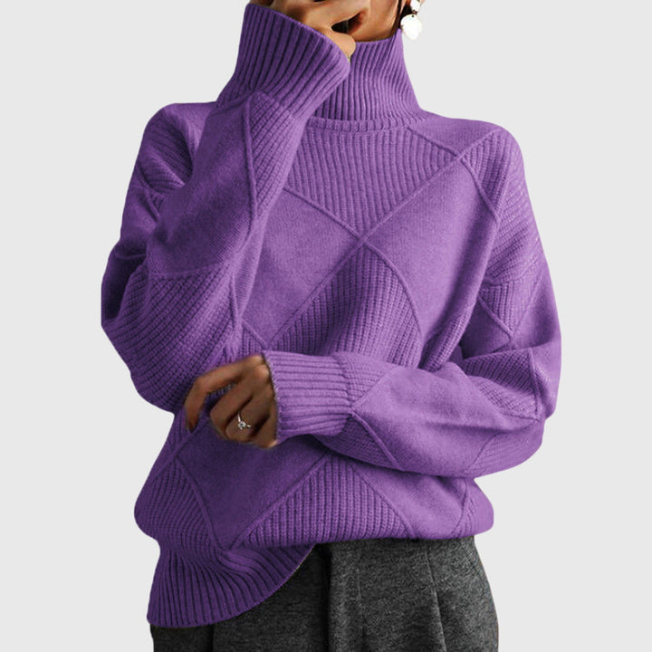 Camille | Maglione a collo alto con motivo geometrico