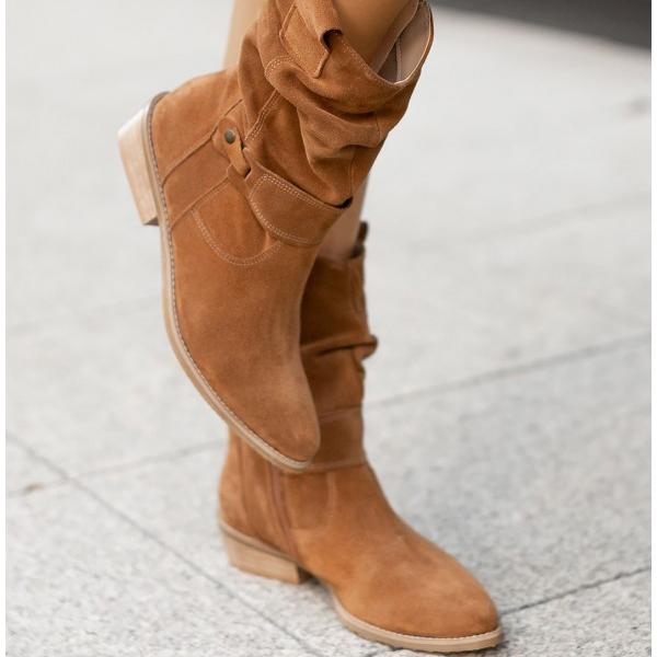 Ellarose | Women's Relaxed Slouchy Fold-Over Ankle Boots