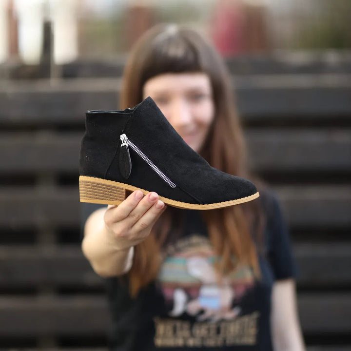 Aurelia | Women's Elegant Suede-Look Tassel Ankle Boots