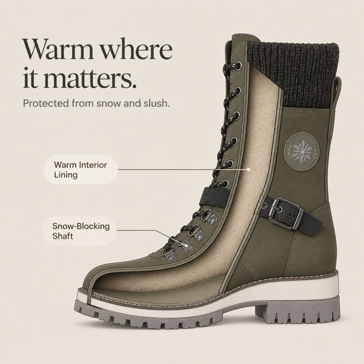 Snowlina | Knee-High Snow Boots – Adjustable Insulated Style