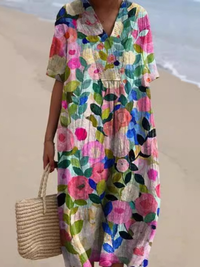 Evelyn | Cool And Chic Floral Midi Dress