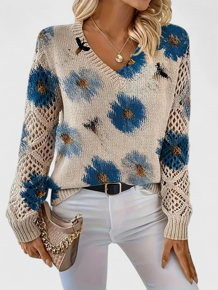 Corinne | Floral Knit Cardigan