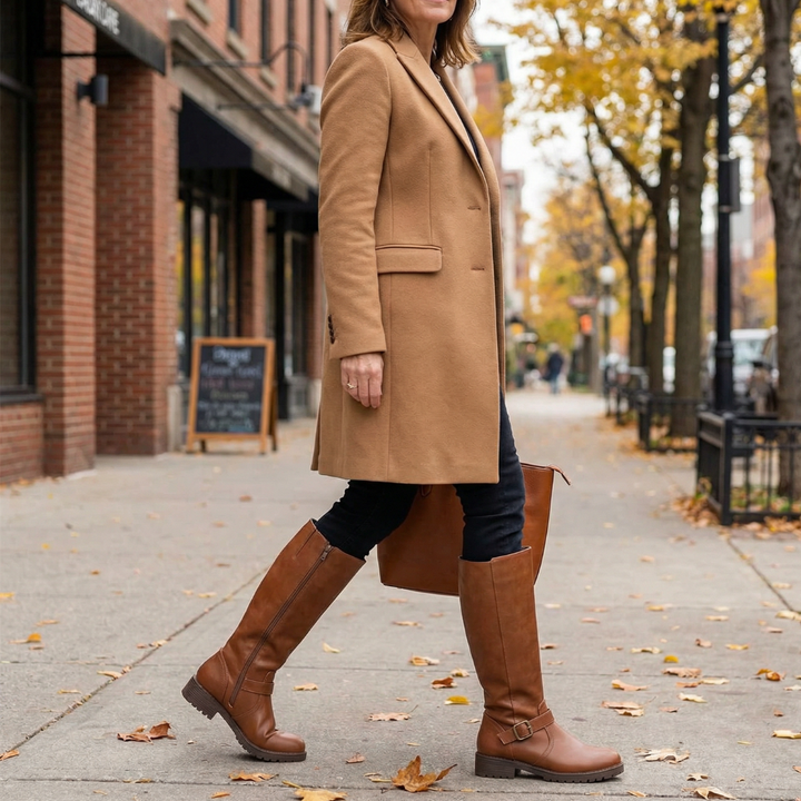 Ridella | Knee High Riding Boots – Classic Buckle Detail