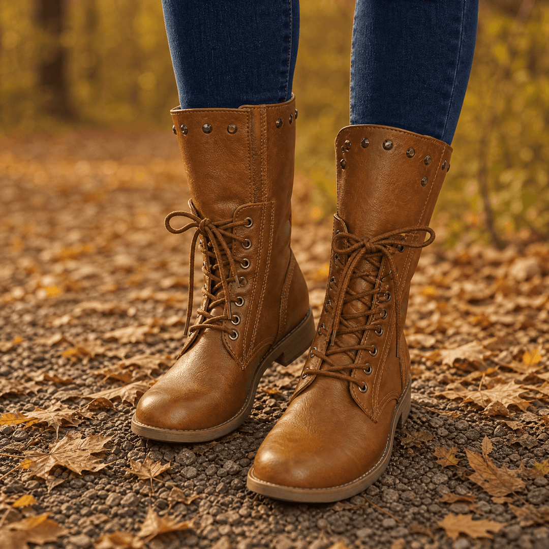 Westlyn | Lace Up Ankle Boots – Wool Lined Stylish Footwear for Women