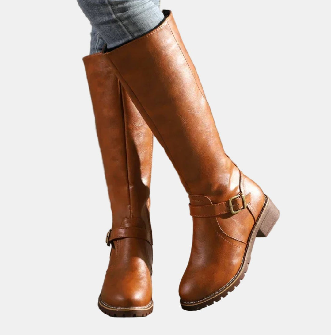 Aurelia | Women's Tall Riding Knee-High Block Heel Boots