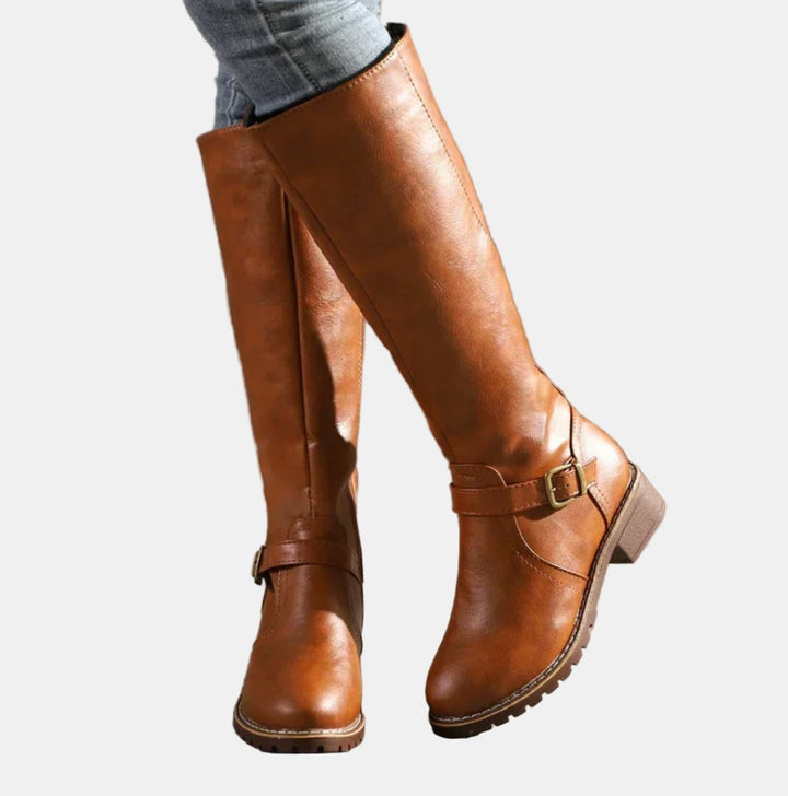 Aurelia | Women's Tall Riding Knee-High Block Heel Boots