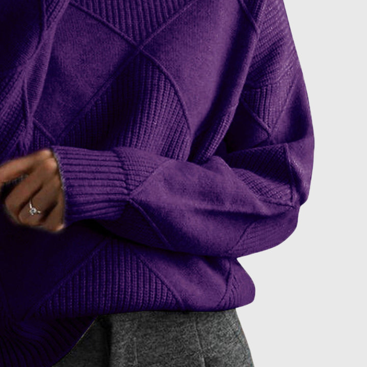 Camille | Maglione a collo alto con motivo geometrico