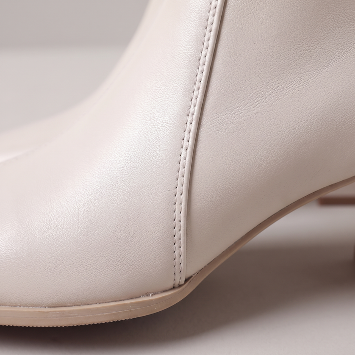 Ava | Stretch-Leather Block-Heel Ankle Boots - Image 5