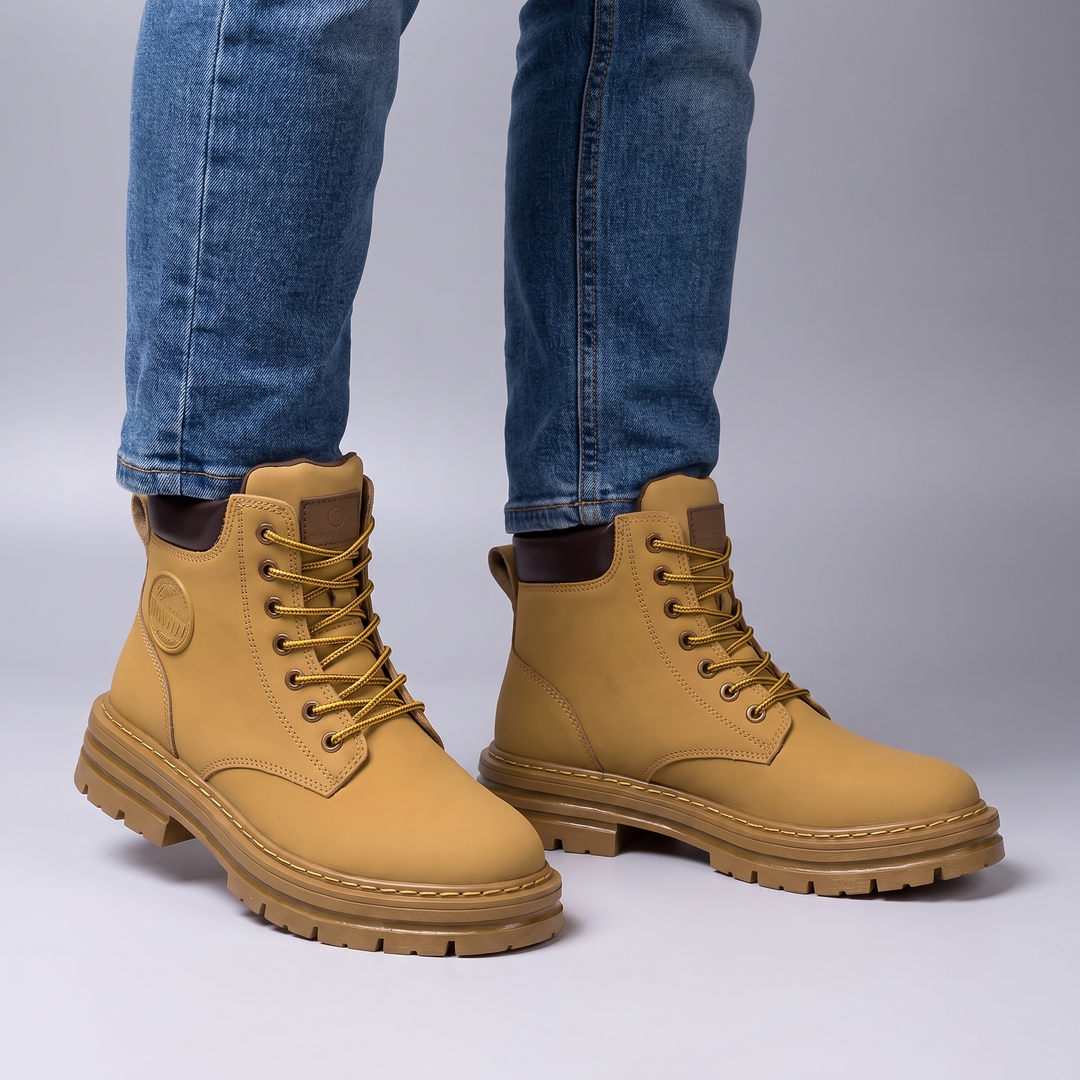 Mason | Leather Lace-Up Lug-Sole Ankle Boots - Image 2