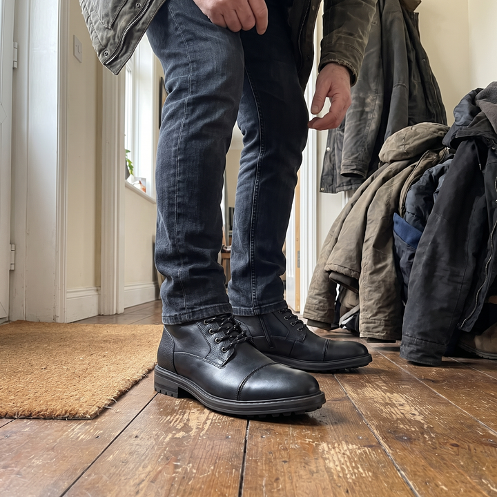 Ethan | Genuine-Leather Lace-Up Ankle Boots with Side Zip - Image 7