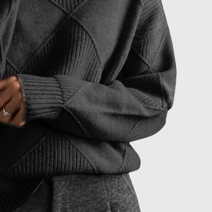 Camille | Maglione a collo alto con motivo geometrico