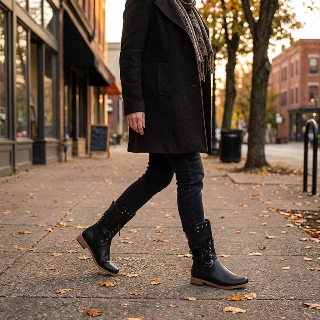 Westlyn | Lace Up Ankle Boots – Wool Lined Stylish Footwear for Women