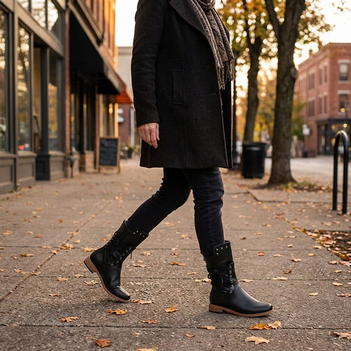 Westlyn | Lace Up Ankle Boots – Wool Lined Stylish Footwear for Women