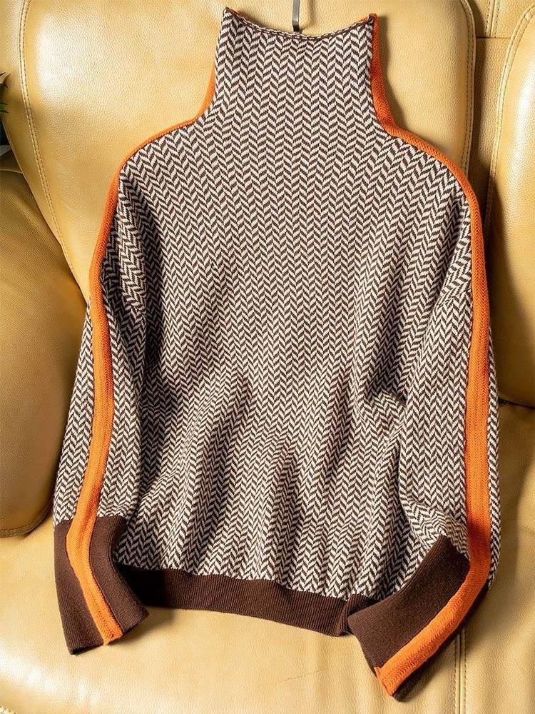Clara | Striped Turtleneck Sweater for Women