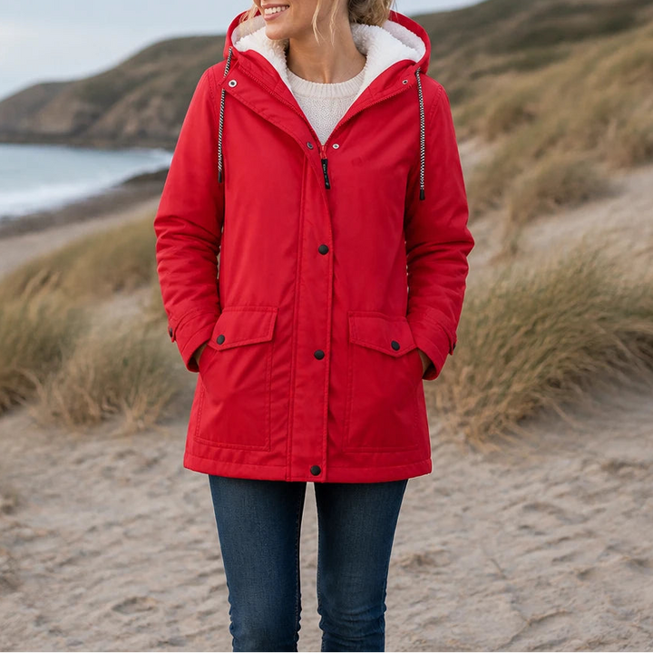 Winda | Fleece-Lined Hooded Winter Jacket for Women
