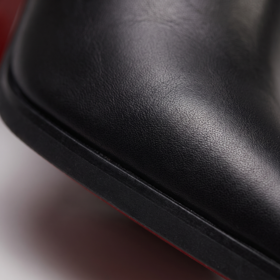 Valentina | Vegan-Leather Buckle-Strap Side-Zip Ankle Boots - Image 6