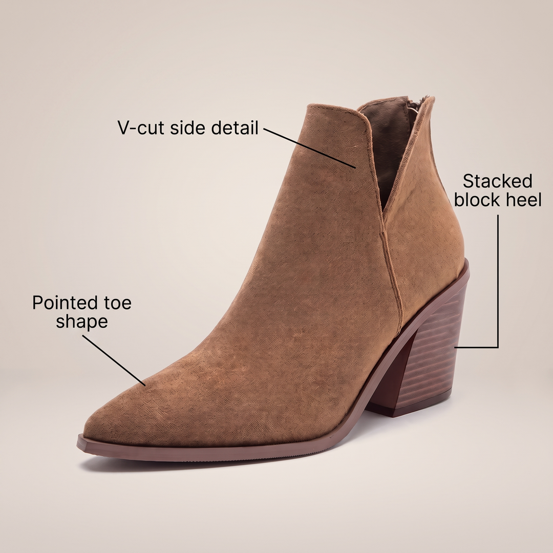 Sienna | Country Pointed-Toe Block-Heel Ankle Boots - Image 6