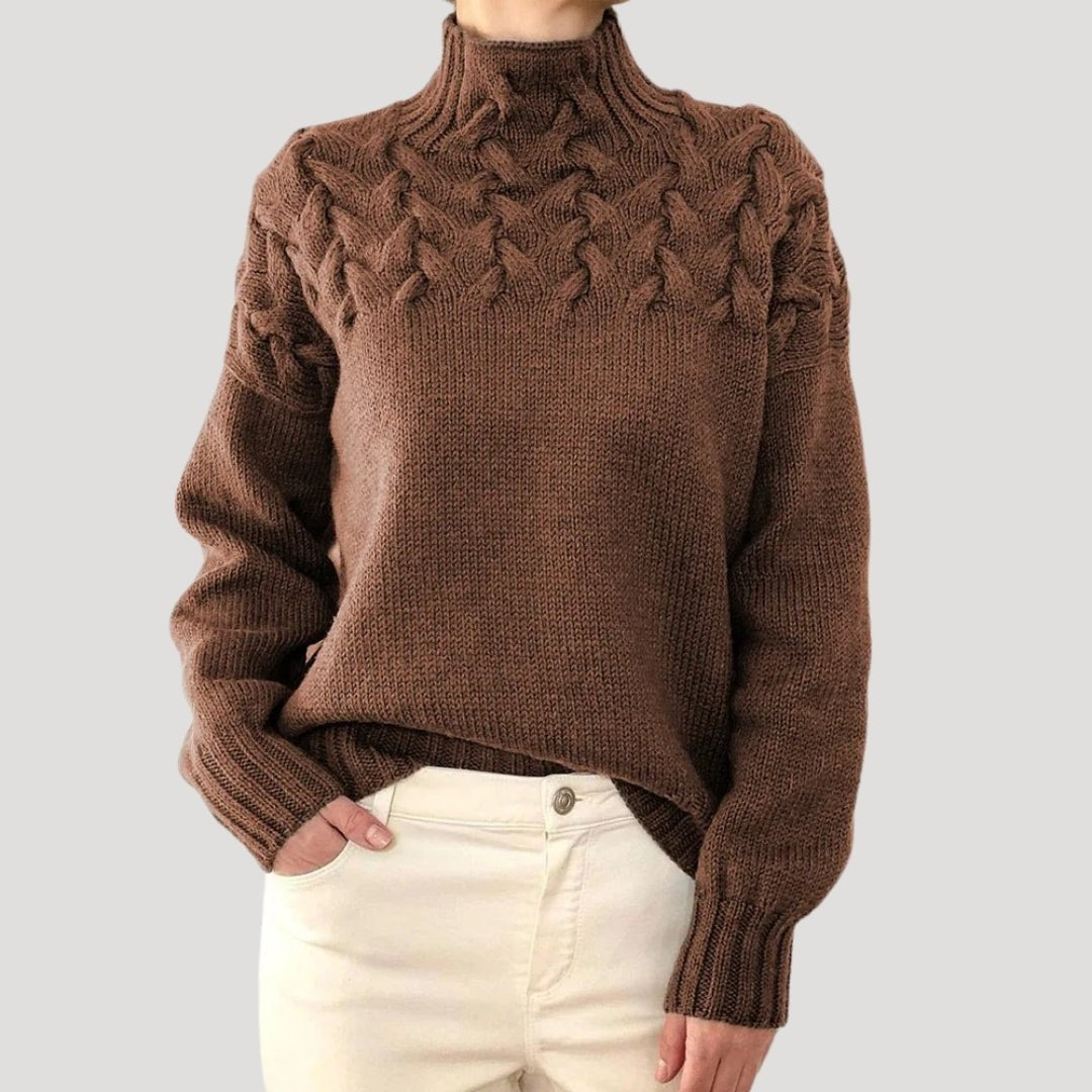 Colette | Cable Knit Turtleneck Sweater