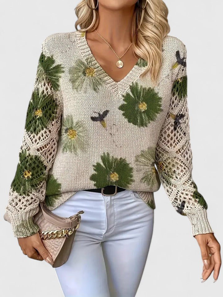 Corinne | Floral Knit Cardigan
