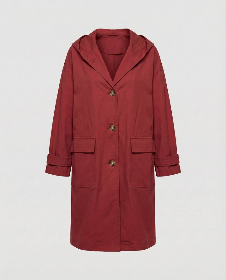 Freya | Zeitloser wasserdichter Trenchcoat mit Kapuze für Damen