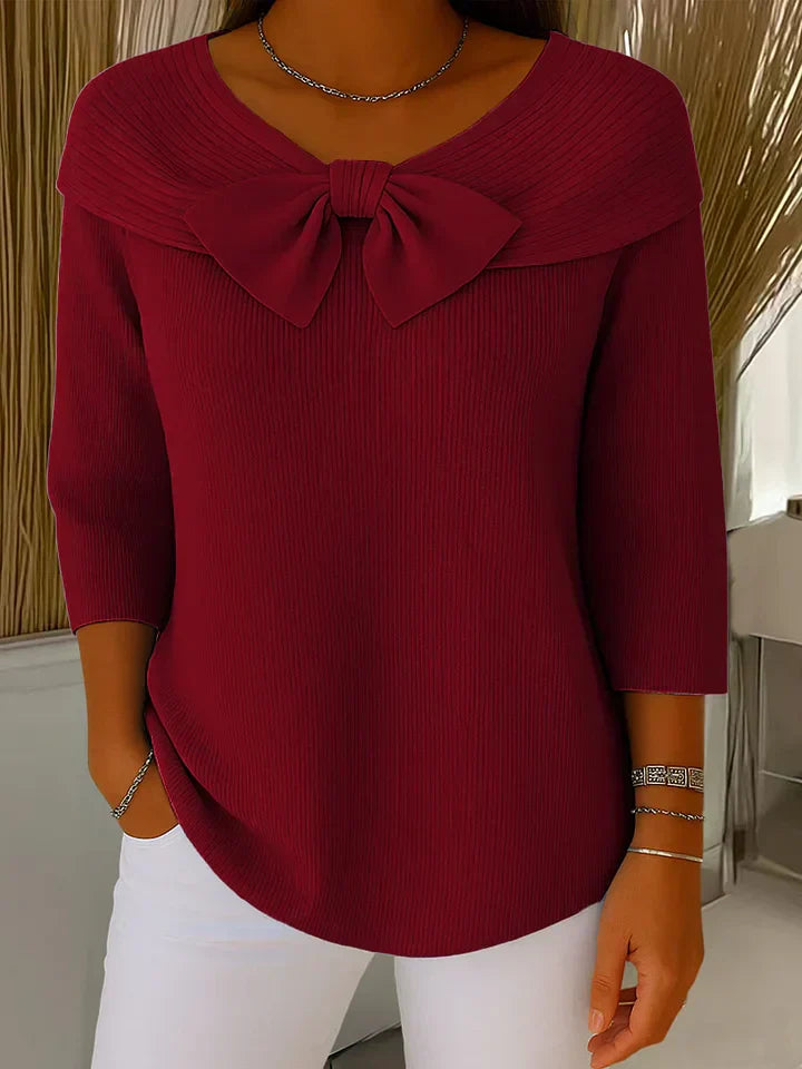 Claire | Maglione in maglia con dettaglio a fiocco