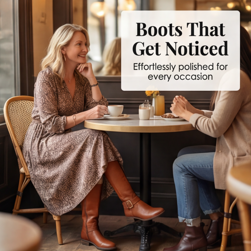 Ridella | Knee High Riding Boots – Classic Buckle Detail