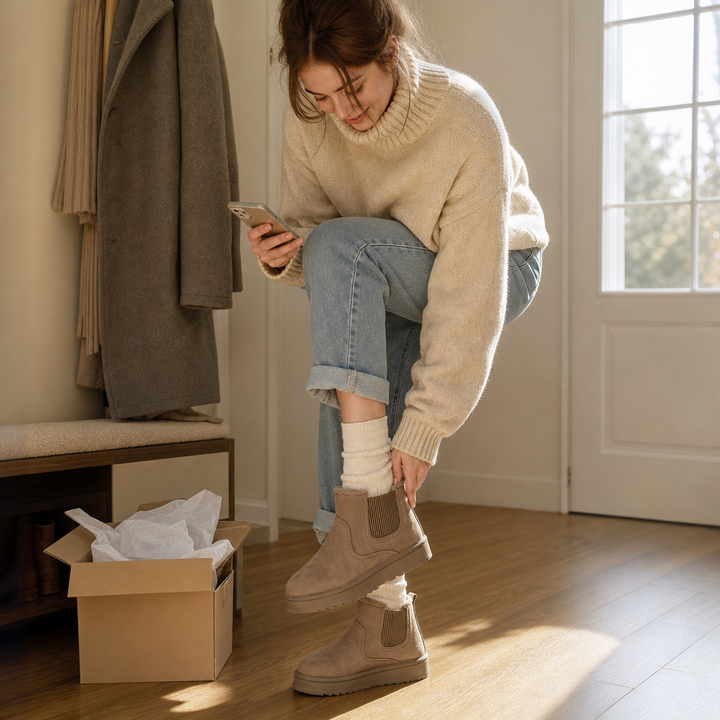 Cozywalk | Fur-Lined Slip-On Winter Boots – Casual Comfort for Women