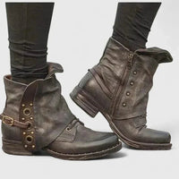 Wysteria | Women's Rugged Distressed Leather Ankle Boots