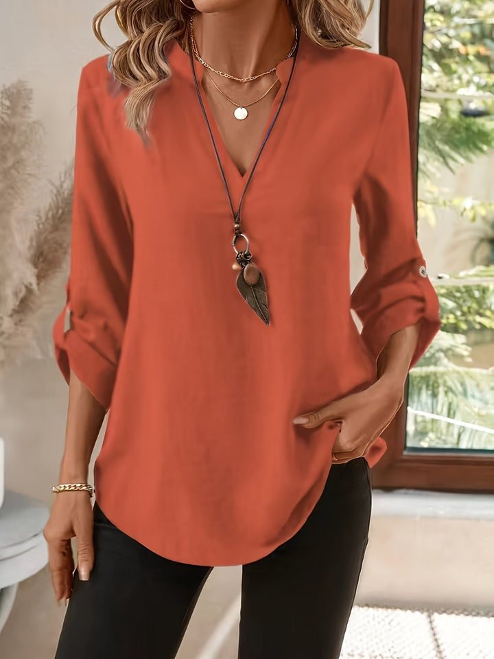 Corinna | V-Neck Blouse – Refined Style for Women