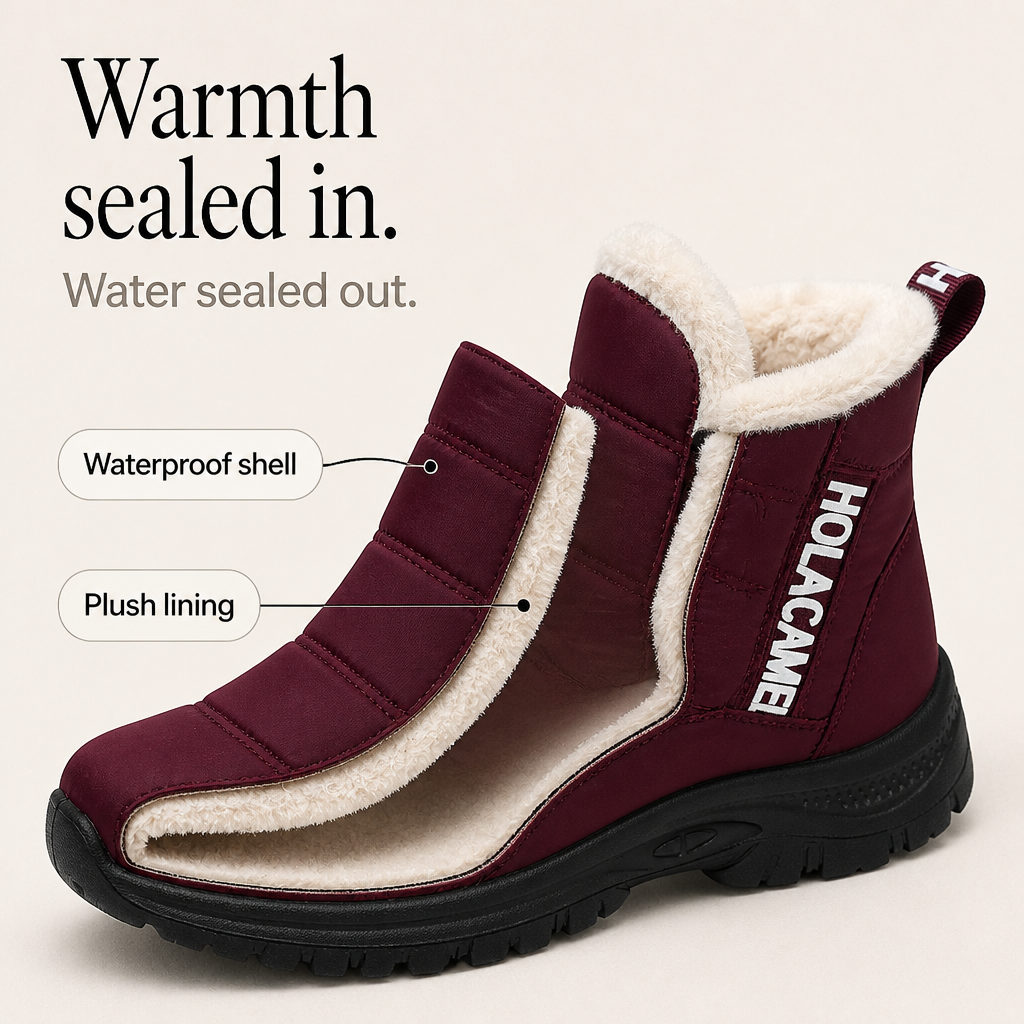 Gripwell | Faux-Fur Lined Waterproof Snow Boots – Casual Winter Style for Women