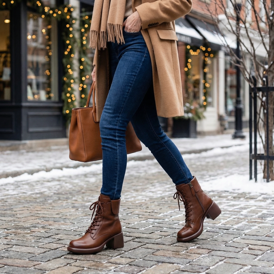 Vintara | Vintage Ankle Boots – Warm Fleece Lined Style for Women