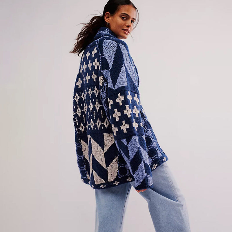 Noelle | Übergroße Strickjacke mit Knöpfen