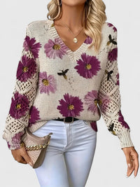Corinne | Floral Knit Cardigan