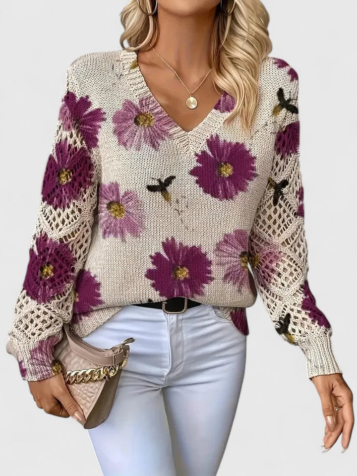 Corinne | Floral Knit Cardigan