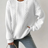 Serena | Textured Cable-Knit Relaxed Sweater