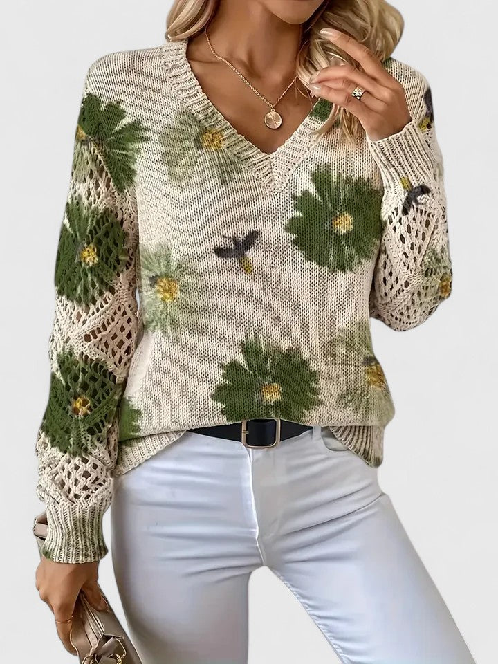 Corinne | Floral Knit Cardigan