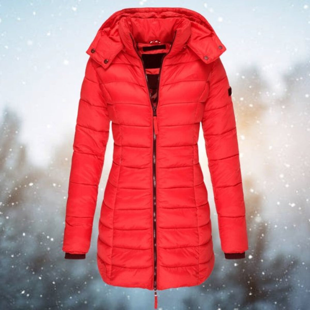 Katrina | Longline Hooded Puffer Coat for Women – Stylish Warmth